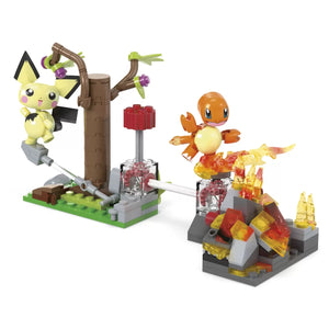 Pokemon Mega Set de Constructie Forajele Forestiere Ale Lui Pichu