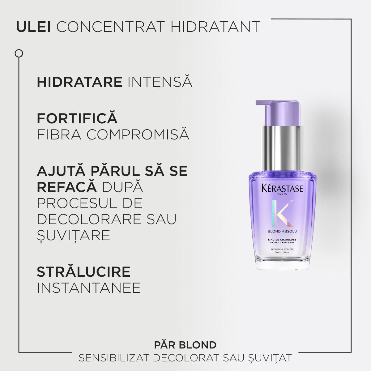 Kerastase Blond Absolu L'Huile Cicagloss - Ulei Pentru Par Blond 30ml - Beauty Lounge