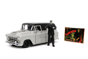 Jada Toys Set Masinuta 1957 Chevy Suburban si Figurina Frankenstein