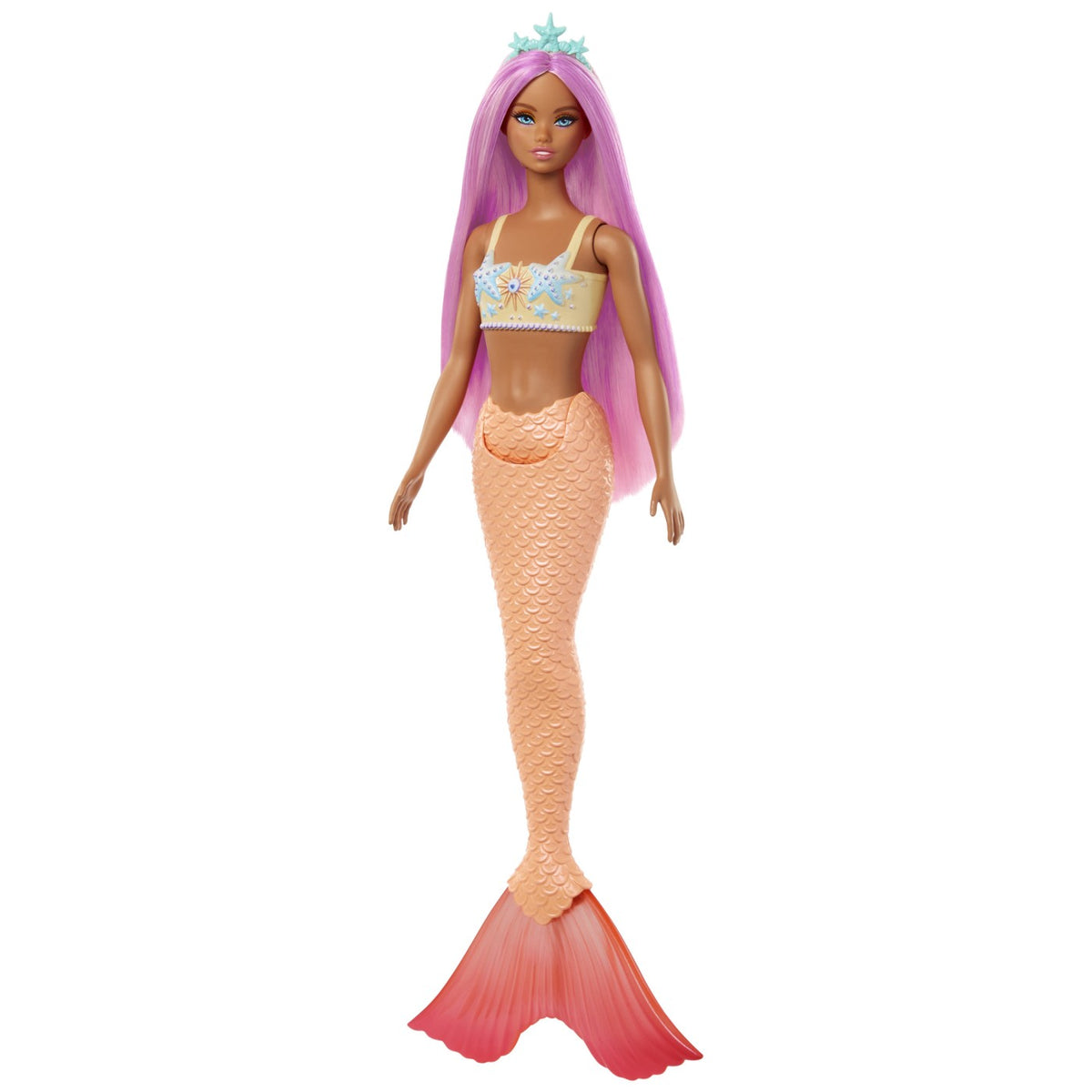 Barbie Dreamtopia Papusa Sirena cu Parul Roz si Coada Portocalie 32cm