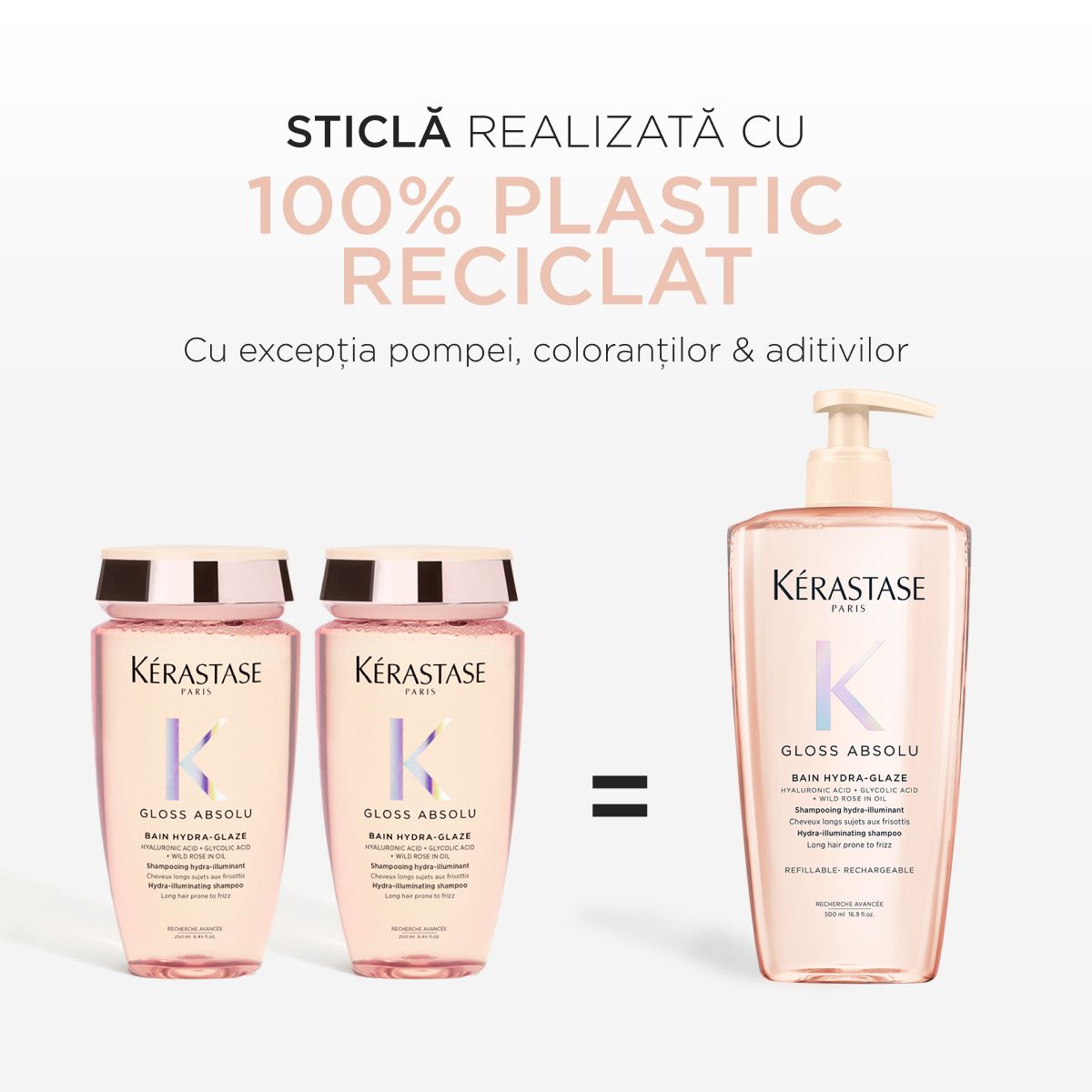 Kerastase Gloss Absolu Bain Hydra-Glaze - Sampon Hidratant Reincarcabil 500ml - Beauty Lounge