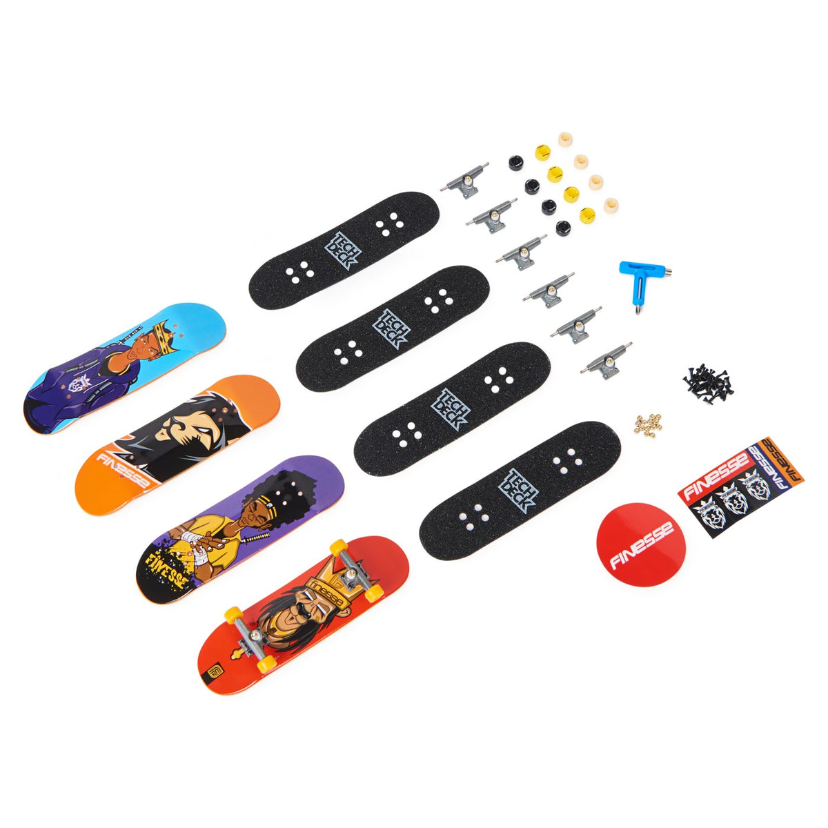 Tech Deck Pachet 4 Piese Fingerboard Finesse 9.6cm