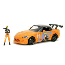 Încarcă imaginea în Galerie, Jada Toys Naruto Shippuden Set Figurina Naruto si Masinuta Honda 2001 S2000
