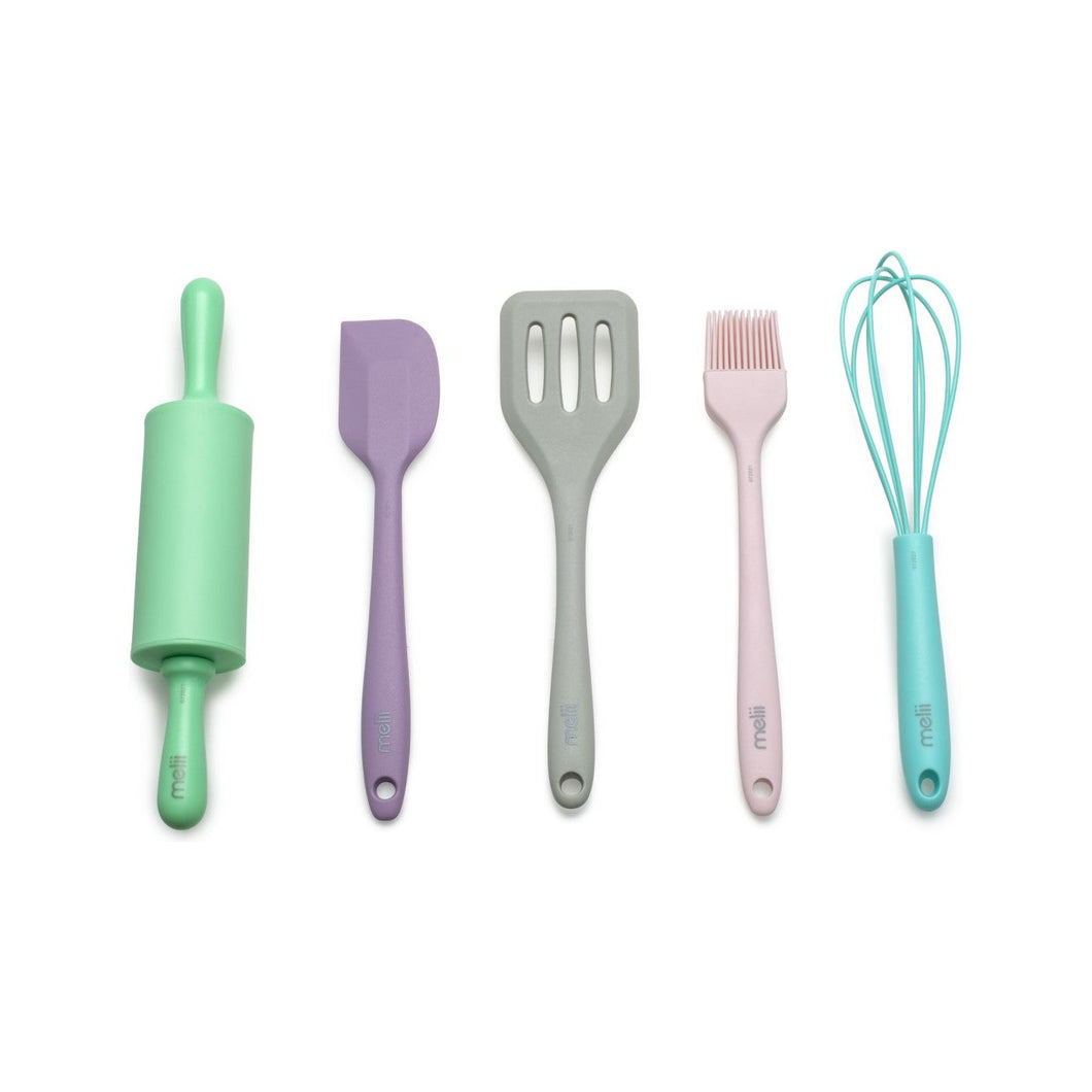 Melii Set 5 Piese Mini Ustensile Baking Colorate