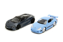 Încarcă imaginea în Galerie, Jada Toys Fast And Furious Legacy Set 2 Masinute Metalice Porsche 911 GT3 Rs si McLaren 720S
