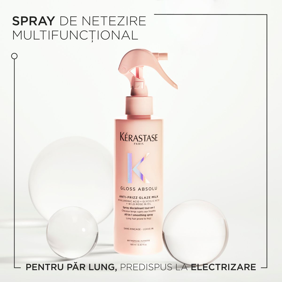 Set Kerastase Gloss Absolu – Sampon 250ml + Balsam 250ml + Ulei 45ml + Spray 190ml - Beauty Lounge