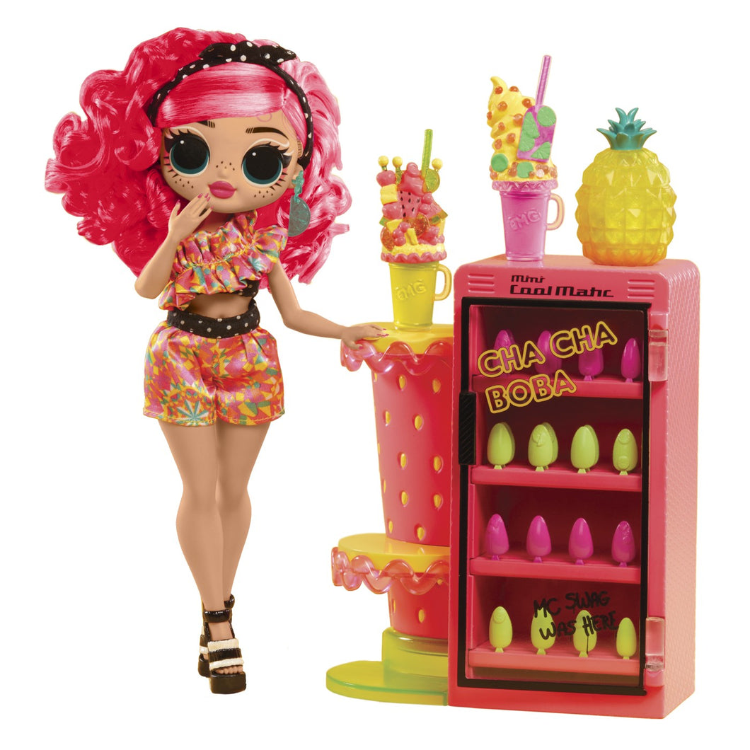 LOL Surprise OMG Sweet Nails Pinky Pops Fruit Shop Set Papusa cu Accesorii