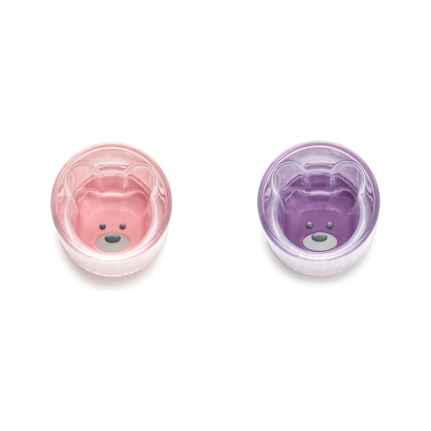 Melii Set 2 Pahare Copii Design Interio Urs Roz and Mov
