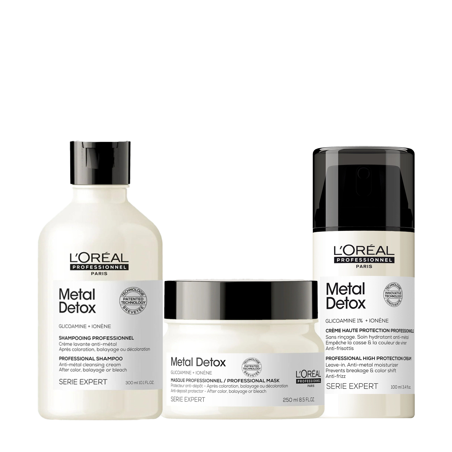 Set L'Oreal Professionnel Metal Detox - Sampon 300ml Masca 250ml si Crema 100ml - Beauty Lounge