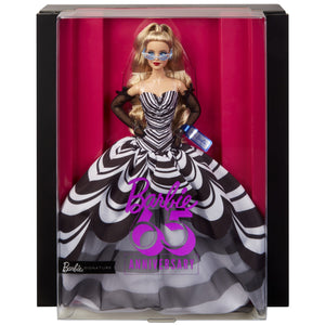 Barbie signature Aniversare 65 Ani Papusa cu Rochie de Bal Alb Negru