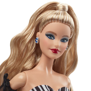 Barbie signature Aniversare 65 Ani Papusa cu Rochie de Bal Alb Negru