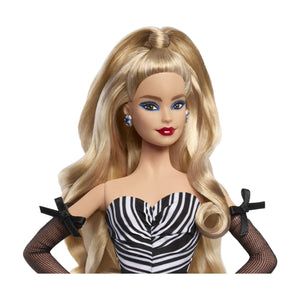 Barbie signature Aniversare 65 Ani Papusa cu Rochie de Bal Alb Negru