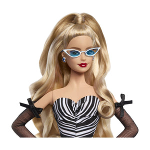 Barbie signature Aniversare 65 Ani Papusa cu Rochie de Bal Alb Negru