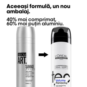 L'Oreal Professionnel Tecni Art Savage Panache Spray Fixativ Cu Pulbere Uscata 250ml