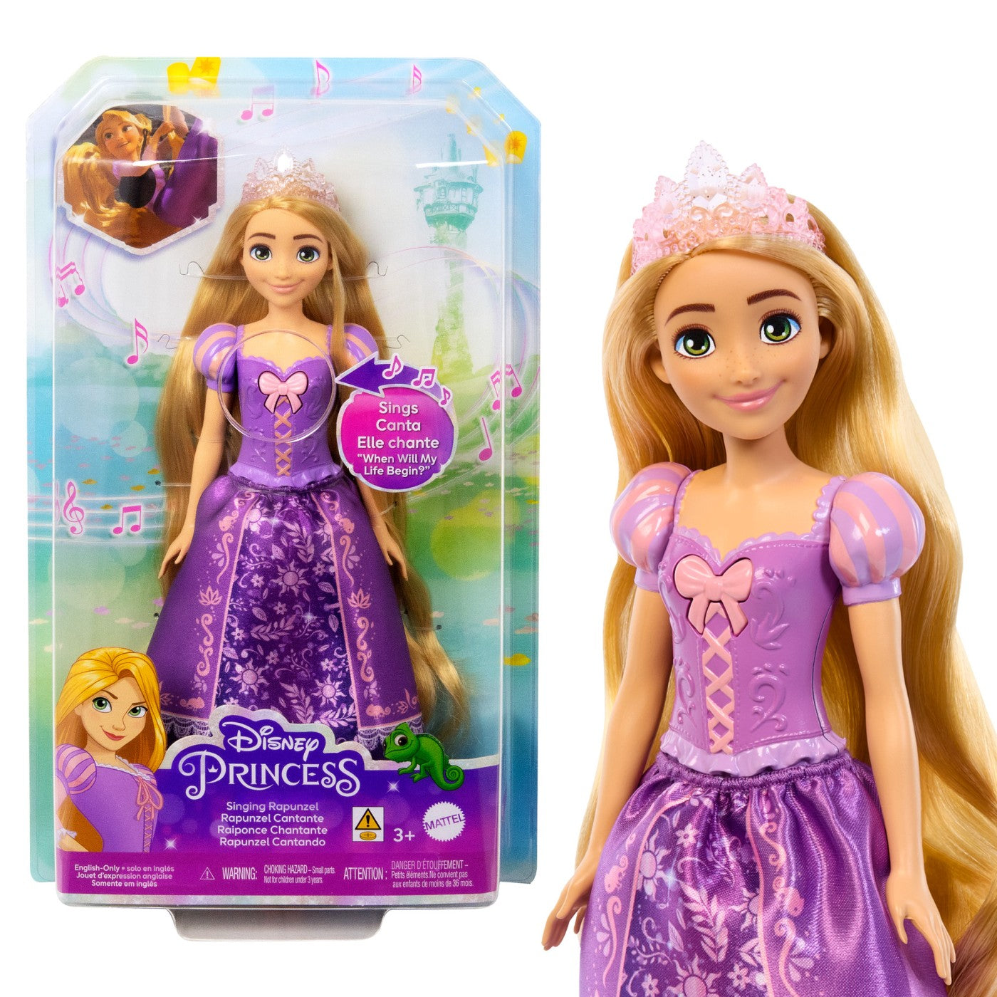 Disney Princess Papusa Rapunzel Care Canta 33cm
