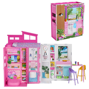 Barbie Casa de Papusi cu 4 Zone Pliabila