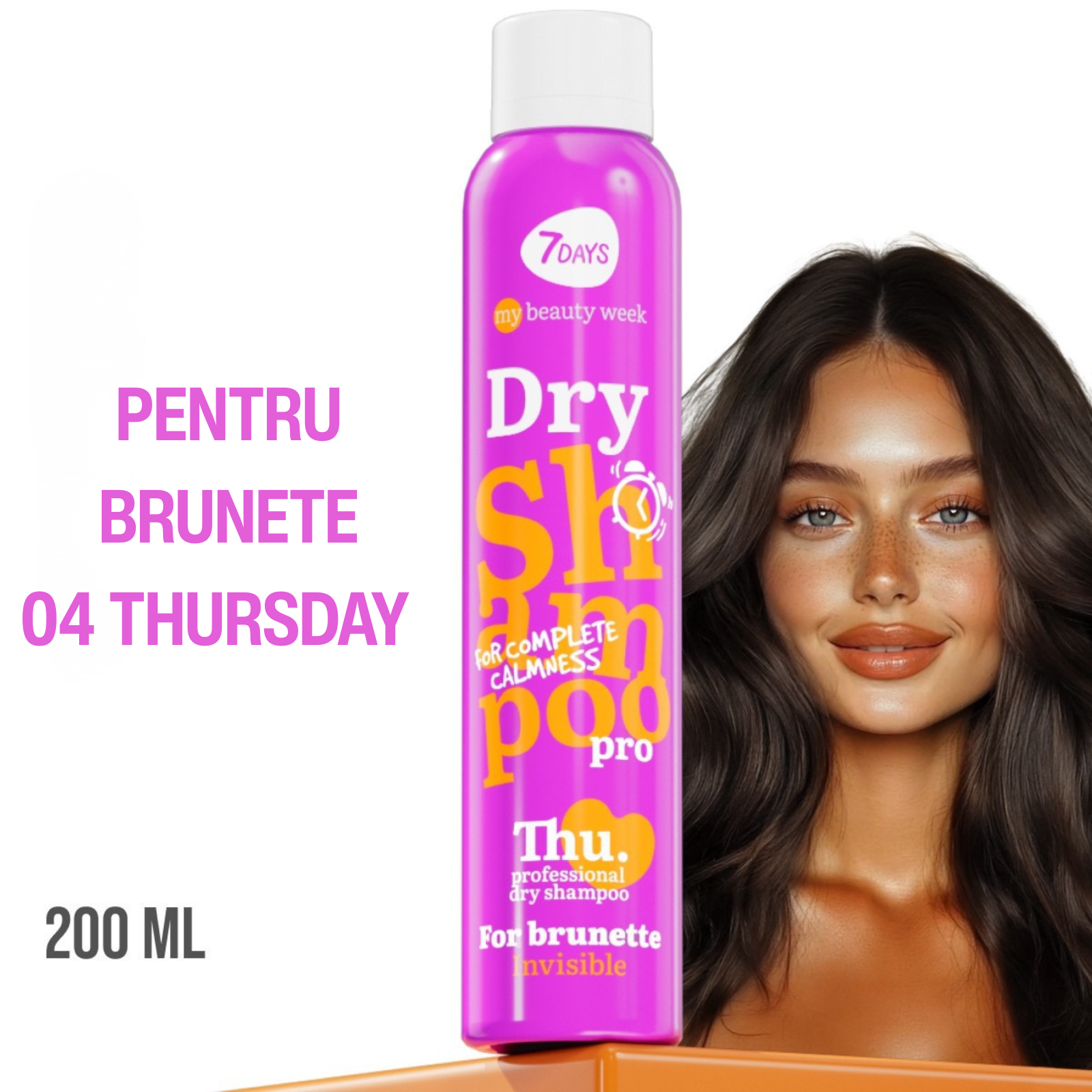 7DAYS Sampon Uscat My Beauty Week Brunette Invisible 200ml