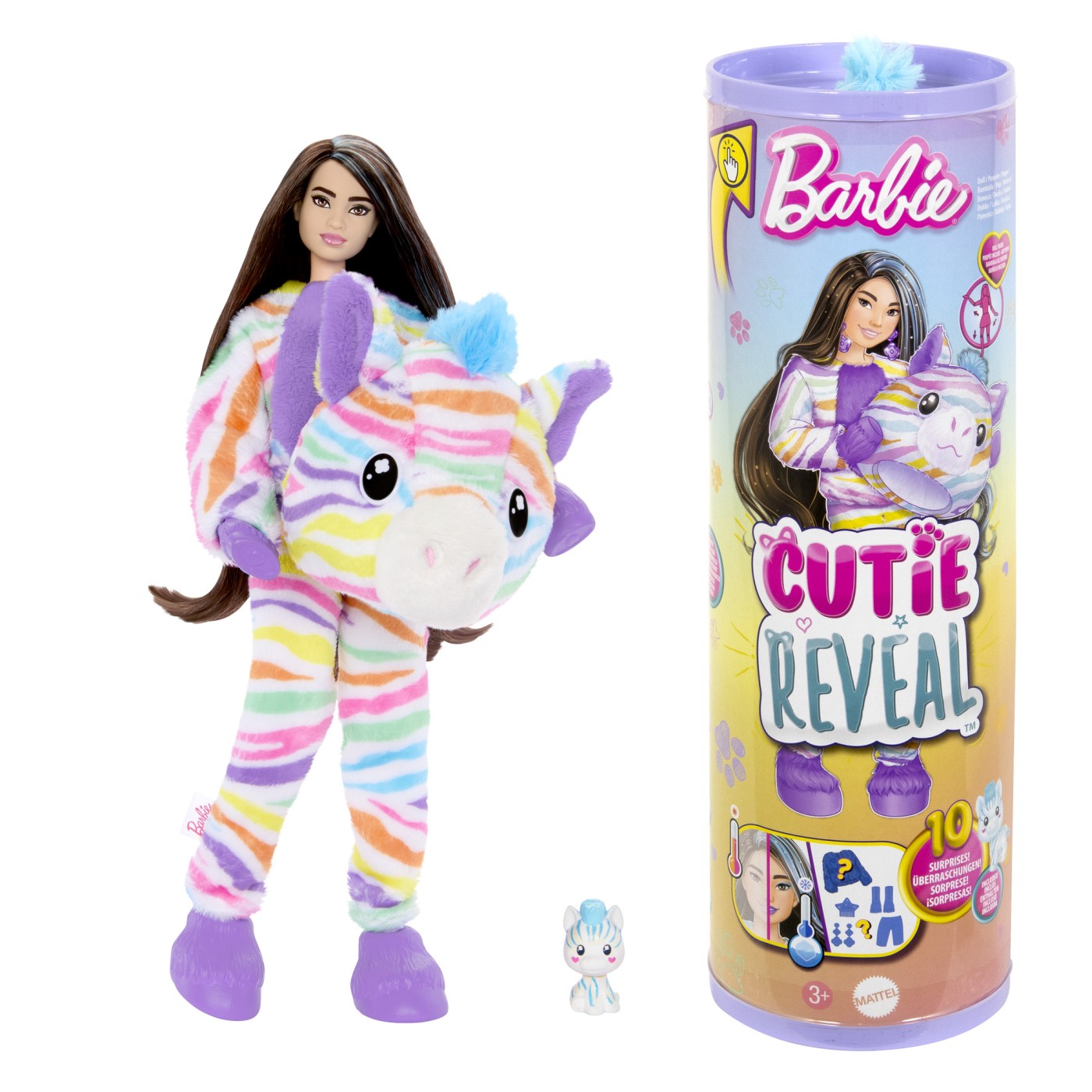 Barbie Papusa Cutie Reveal Zebra 33cm