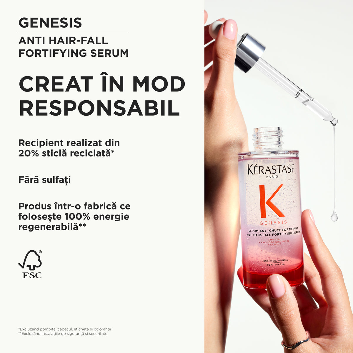 Kerastase Genesis Serum Anti-Chute Fortifiant 90ml - Ser Fortifiant Pentru Scalp Impotriva Caderii Parului