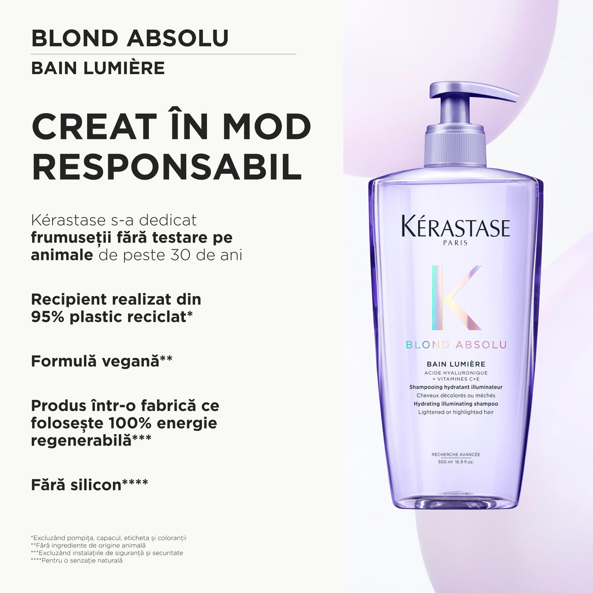 Kerastase Blond Absolu Bain Lumiere 500ml - Sampon Hidratant Iluminator Reincarcabil