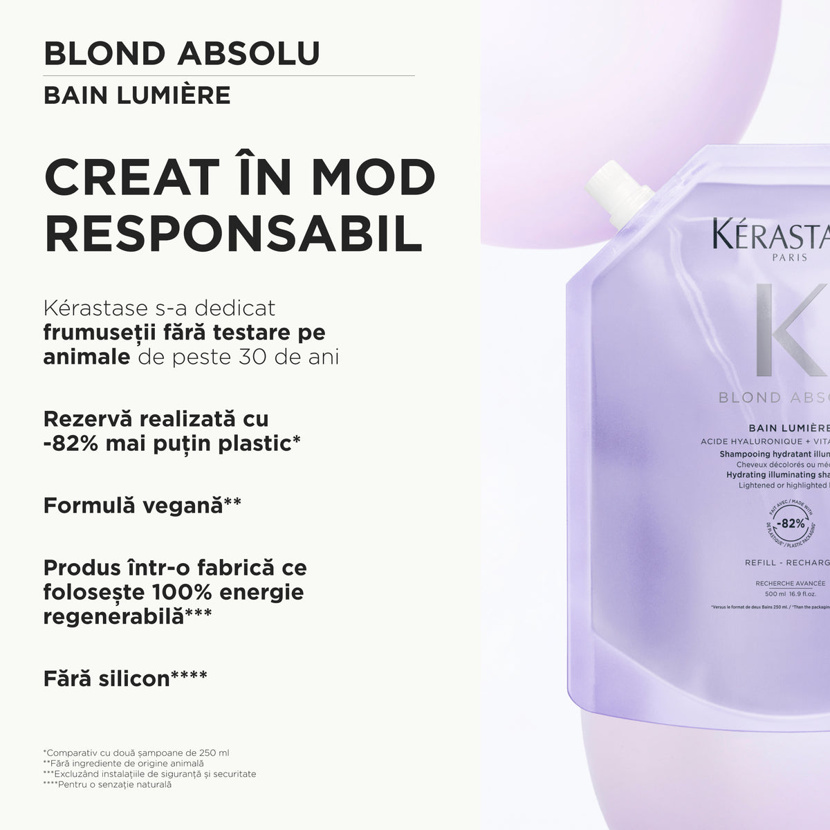 Kerastase Blond Absolu Bain Lumiere 500ml - Rezerva Sampon Hidratant Iluminator