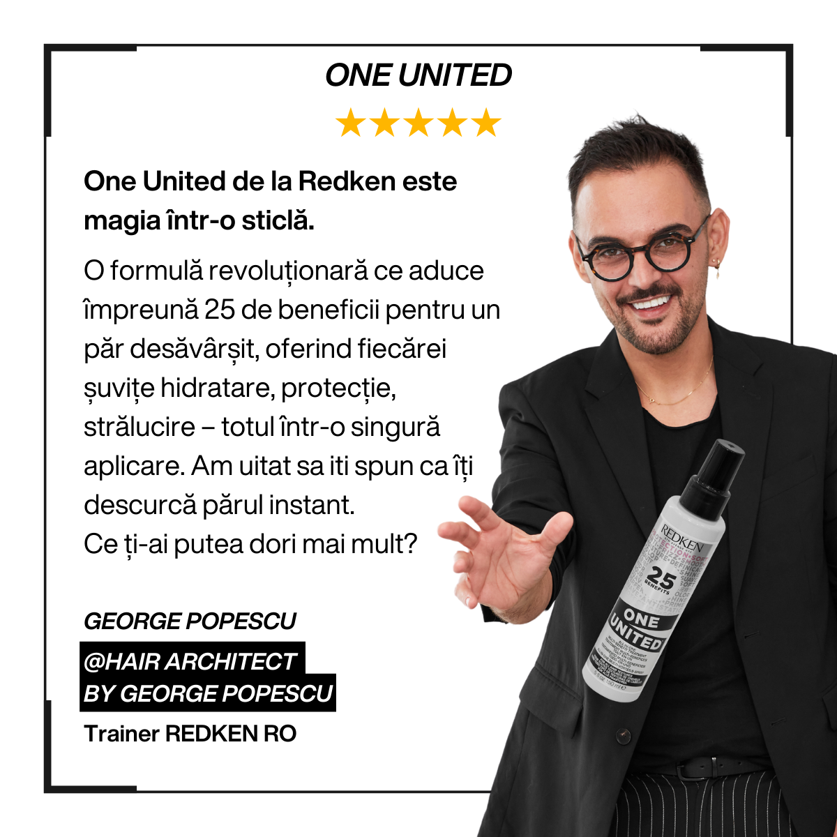 Redken One United - Tratament Fara Clatire cu 25 de Beneficii 150ml - Beauty Lounge