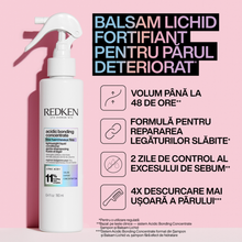 Încarcă imaginea în Galerie, Redken Acidic Bonding Concentrate - Balsam Lichid Intens Revitalizant Pentru Parul Fin 190ml
