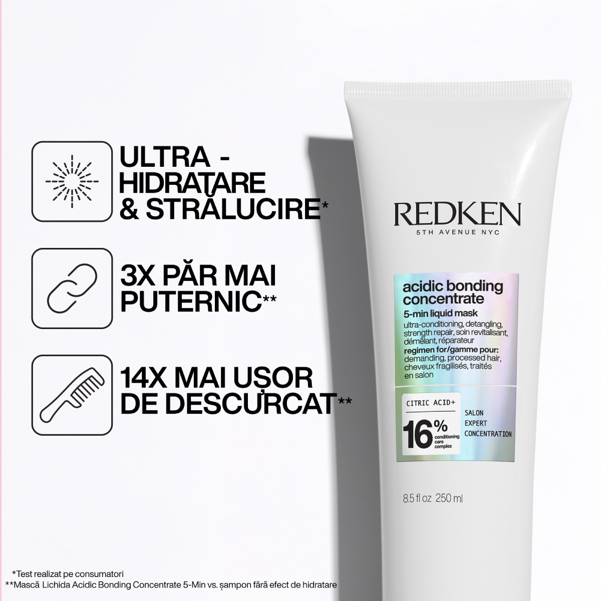 Redken Acidic Bonding Concentrate - Masca Lichida Intens Hidratanta 250ml - Beauty Lounge