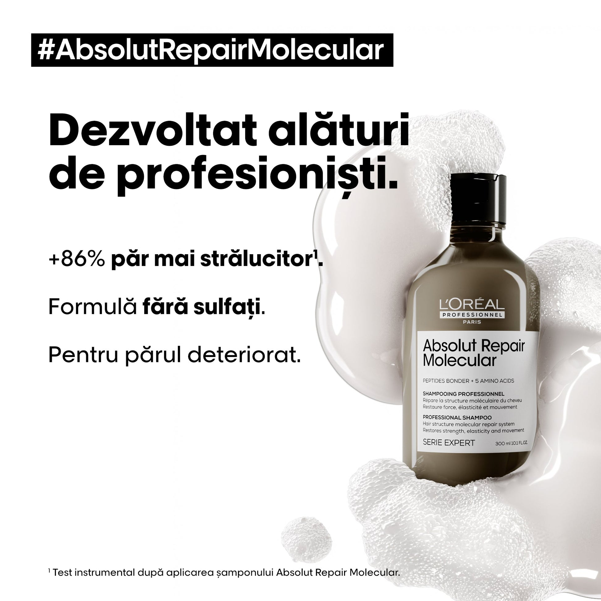 L’Oreal Professionnel Serie Expert Absolut Repair Molecular - Sampon 300ml - Beauty Lounge