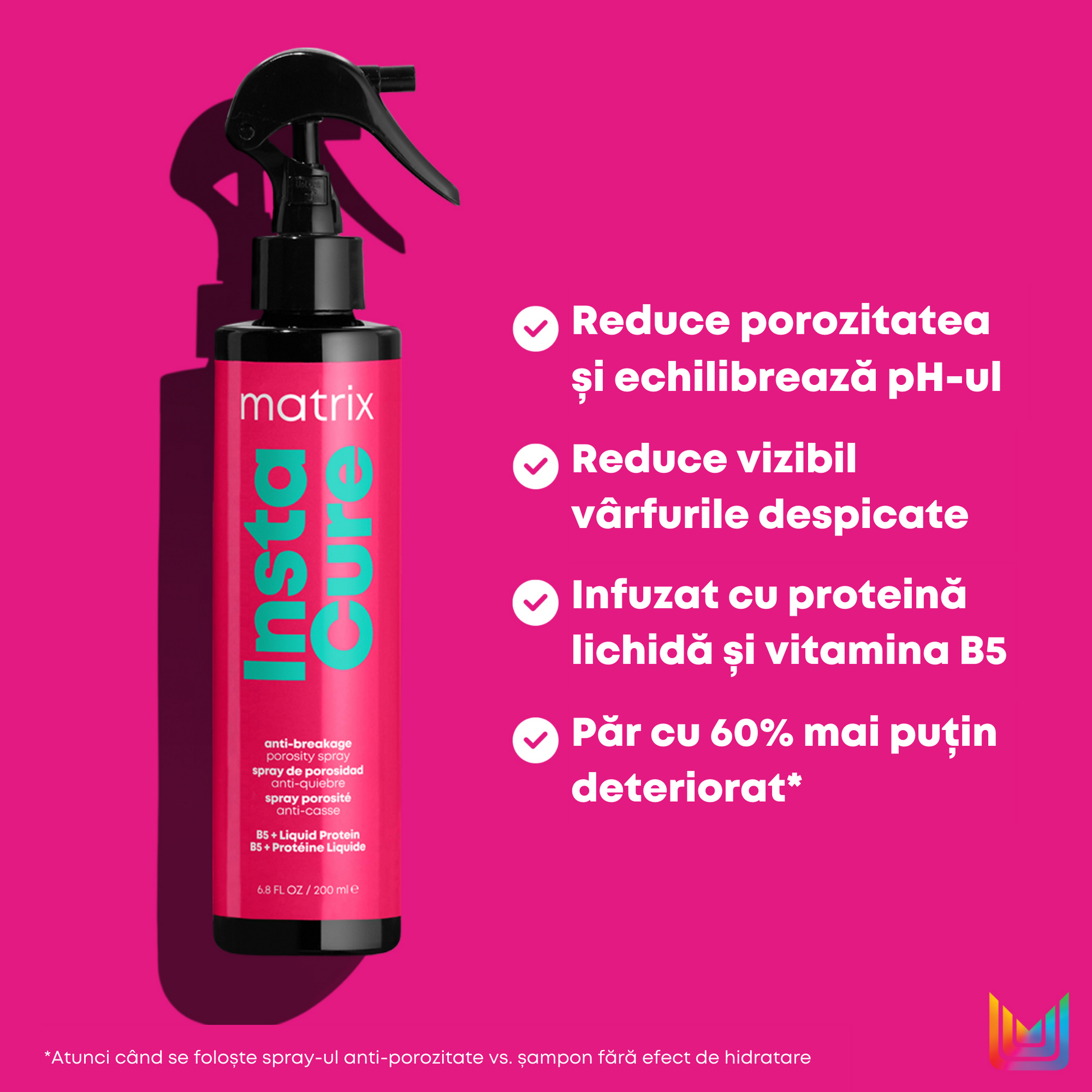 Matrix Total Results Instacure - Spray Anti-Porozitate pentru Par Uscat si Deteriorat 200ml - Beauty Lounge