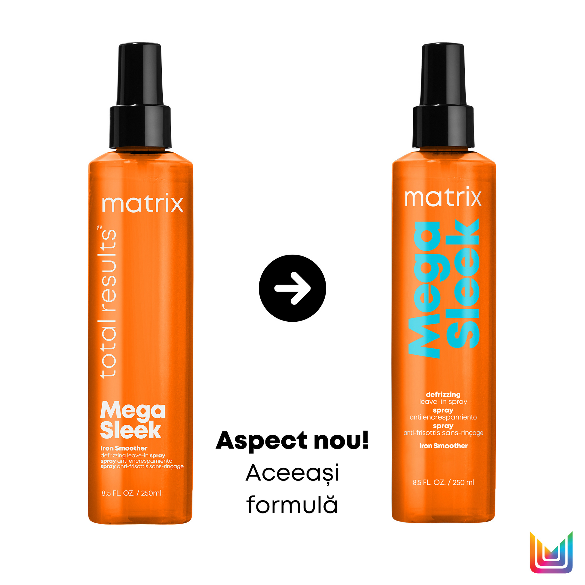 Matrix Total Results Mega Sleek Iron Smoother - Spray cu Protectie Termica Pentru Par Rebel 250ml - Beauty Lounge