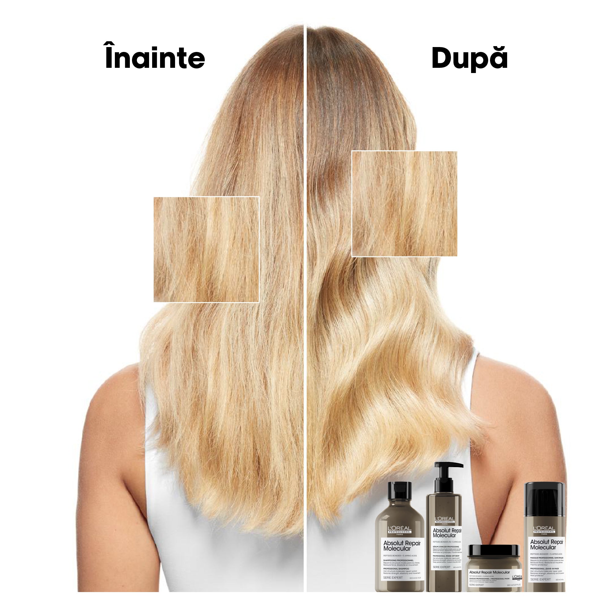L'Oreal Professionnel SE Absolut Repair Molecular - Masca Anti-Rupere Pentru Par 150ml - Beauty Lounge