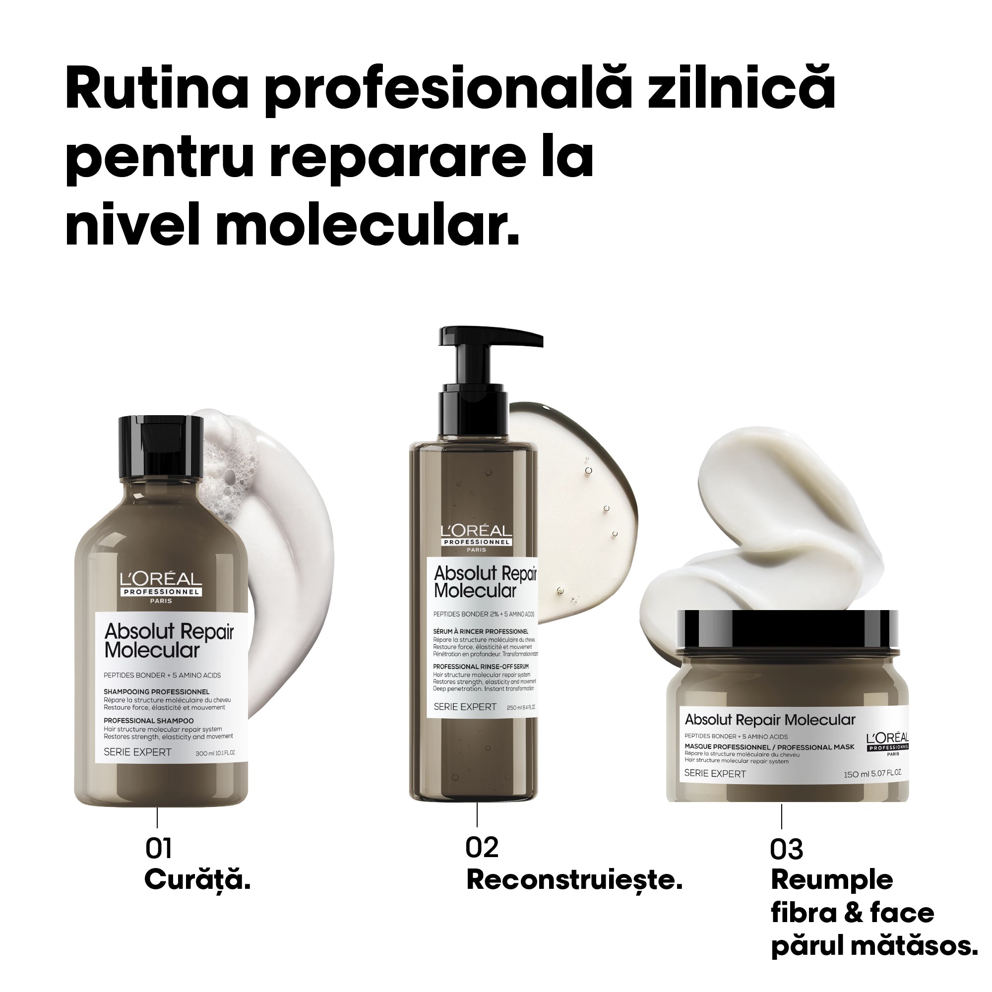 L'Oreal Professionnel SE Absolut Repair Molecular - Masca Anti-Rupere Pentru Par 150ml - Beauty Lounge