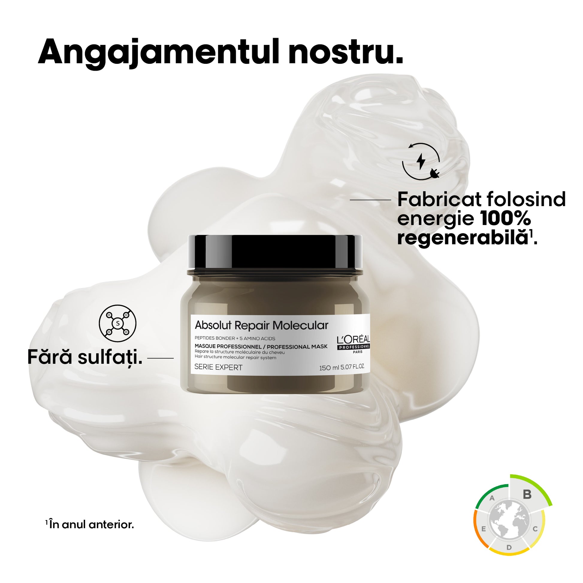 L'Oreal Professionnel SE Absolut Repair Molecular - Masca Anti-Rupere Pentru Par 150ml - Beauty Lounge