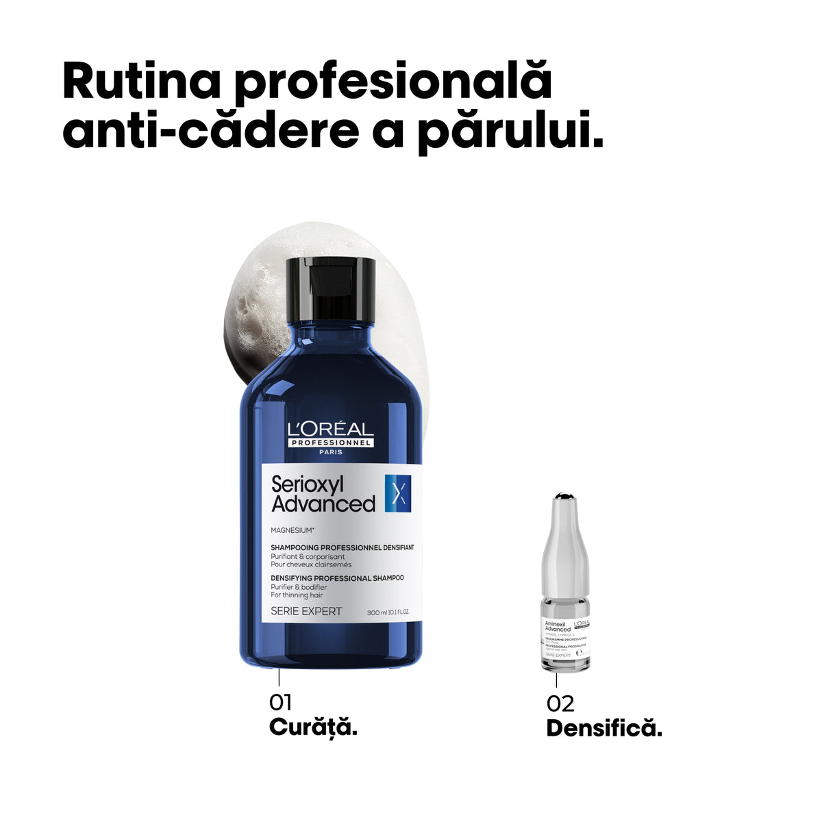 L'Oreal Professionnel SE Aminexil Advanced - Tratament Fiole Anti-Cadere a Parului 10x6ml - Beauty Lounge