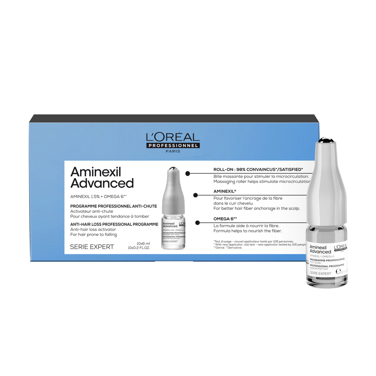 L'Oreal Professionnel SE Aminexil Advanced - Tratament Fiole Anti-Cadere a Parului 10x6ml - Beauty Lounge