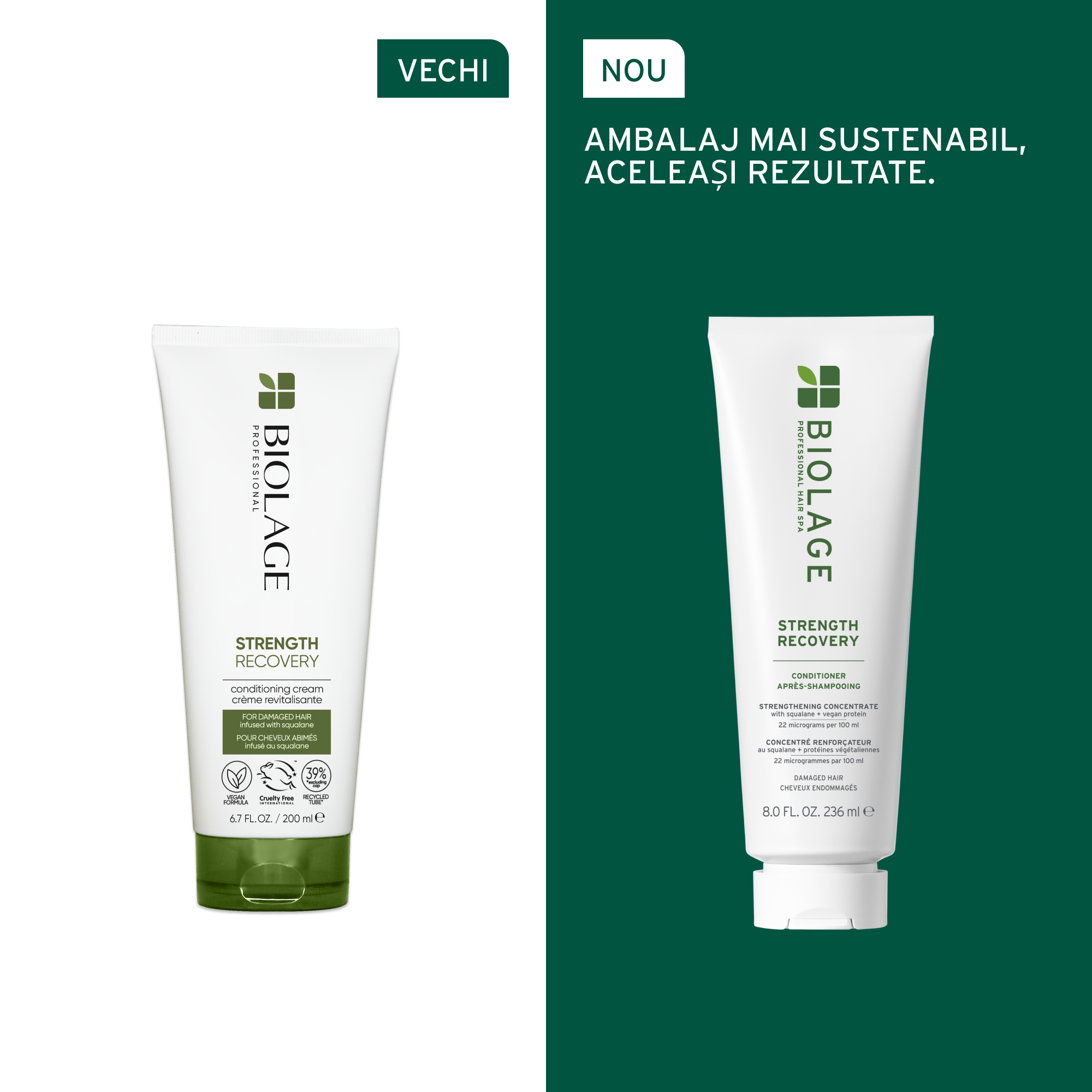 Matrix Biolage Strength Recovery - Balsam Profesional Imbogatit 236ml
