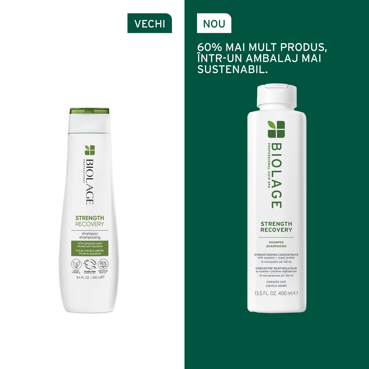 Matrix Biolage Strength Recovery 400ml - Sampon Profesional Imbogatit