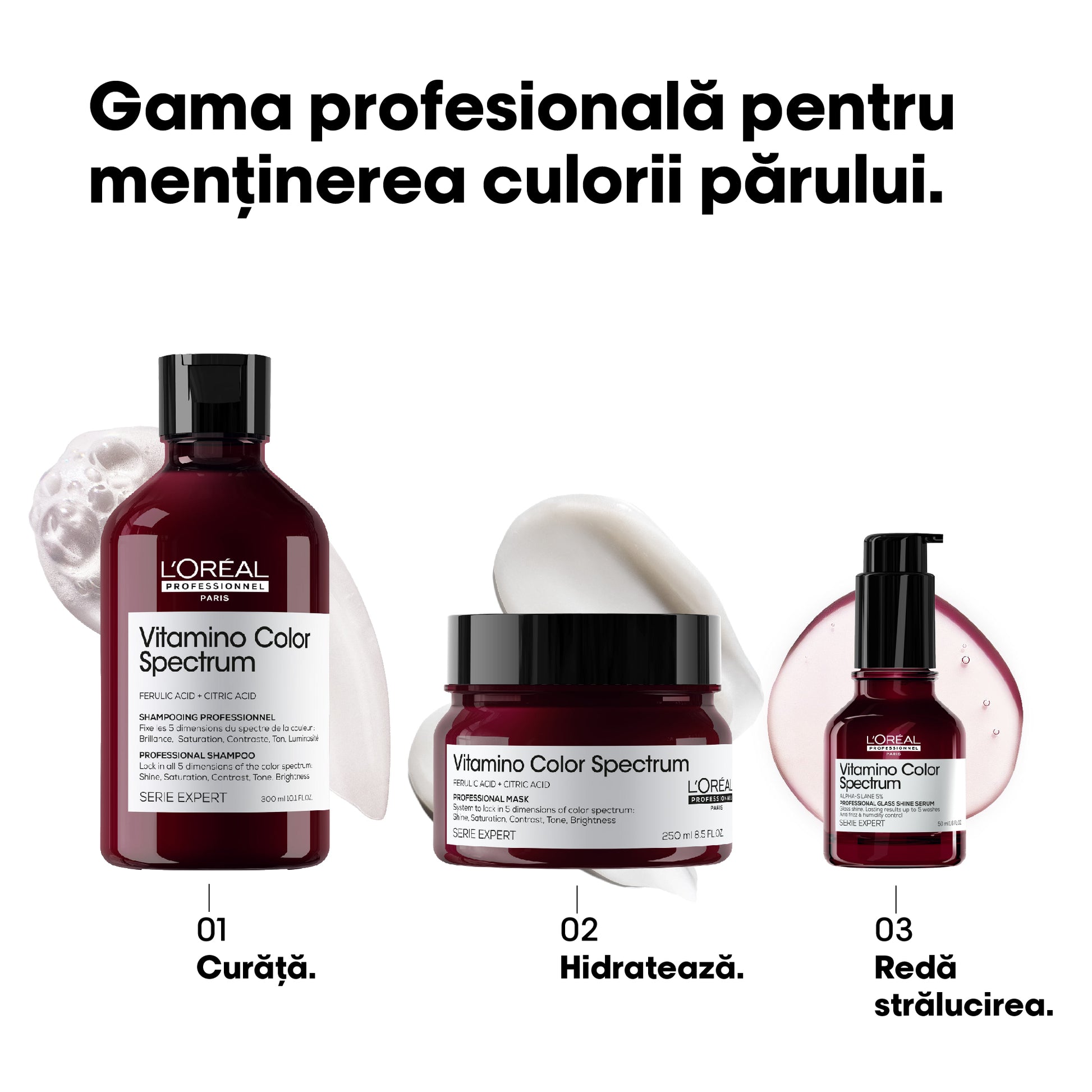 L'Oreal Professionnel SE Vitamino Color Spectrum Glass Shine Serum - Ser Pentru Par Vopsit 50ml - Beauty Lounge