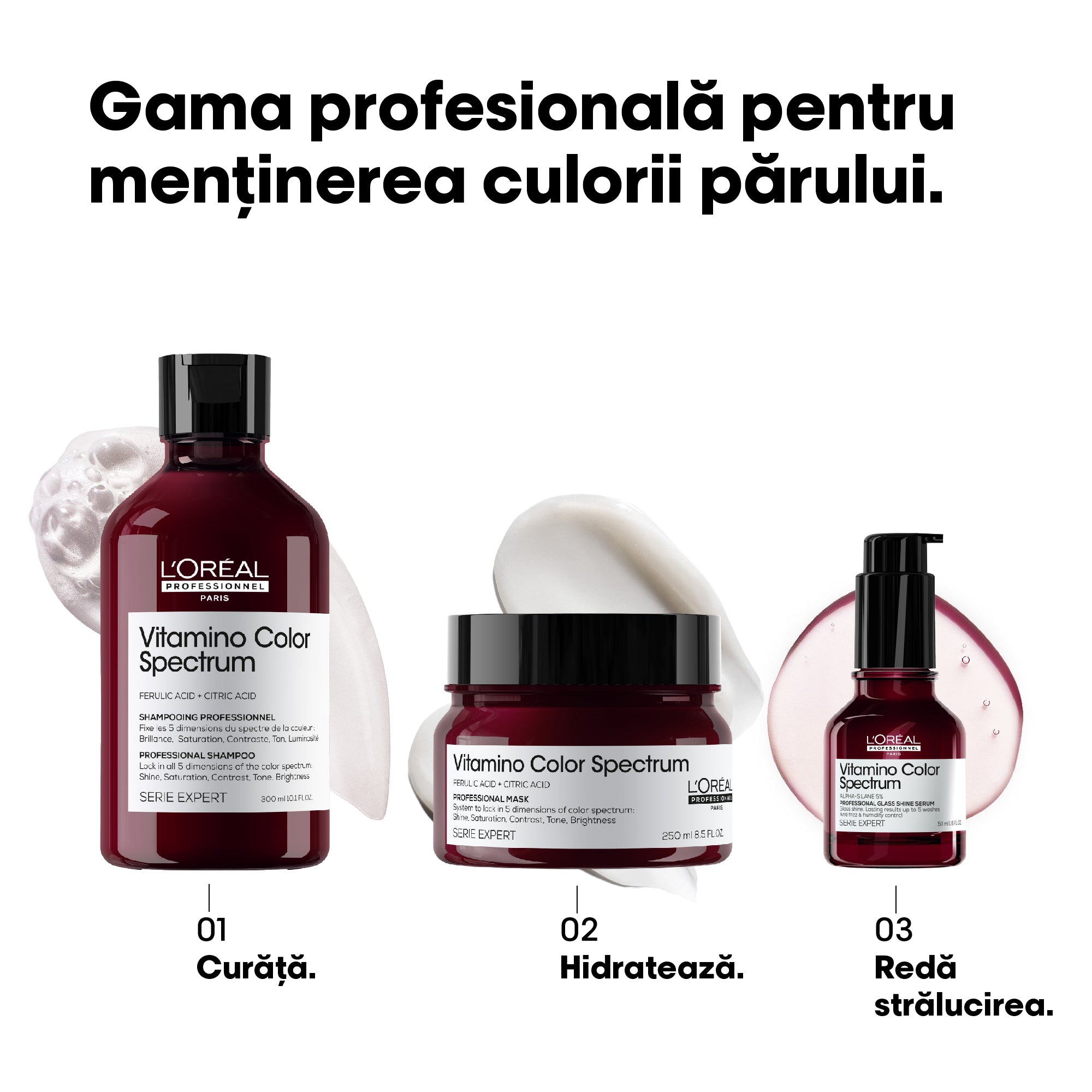 L'Oreal Professionnel SE Vitamino Color Spectrum Glass Shine Serum - Ser Pentru Par Vopsit 50ml - Beauty Lounge