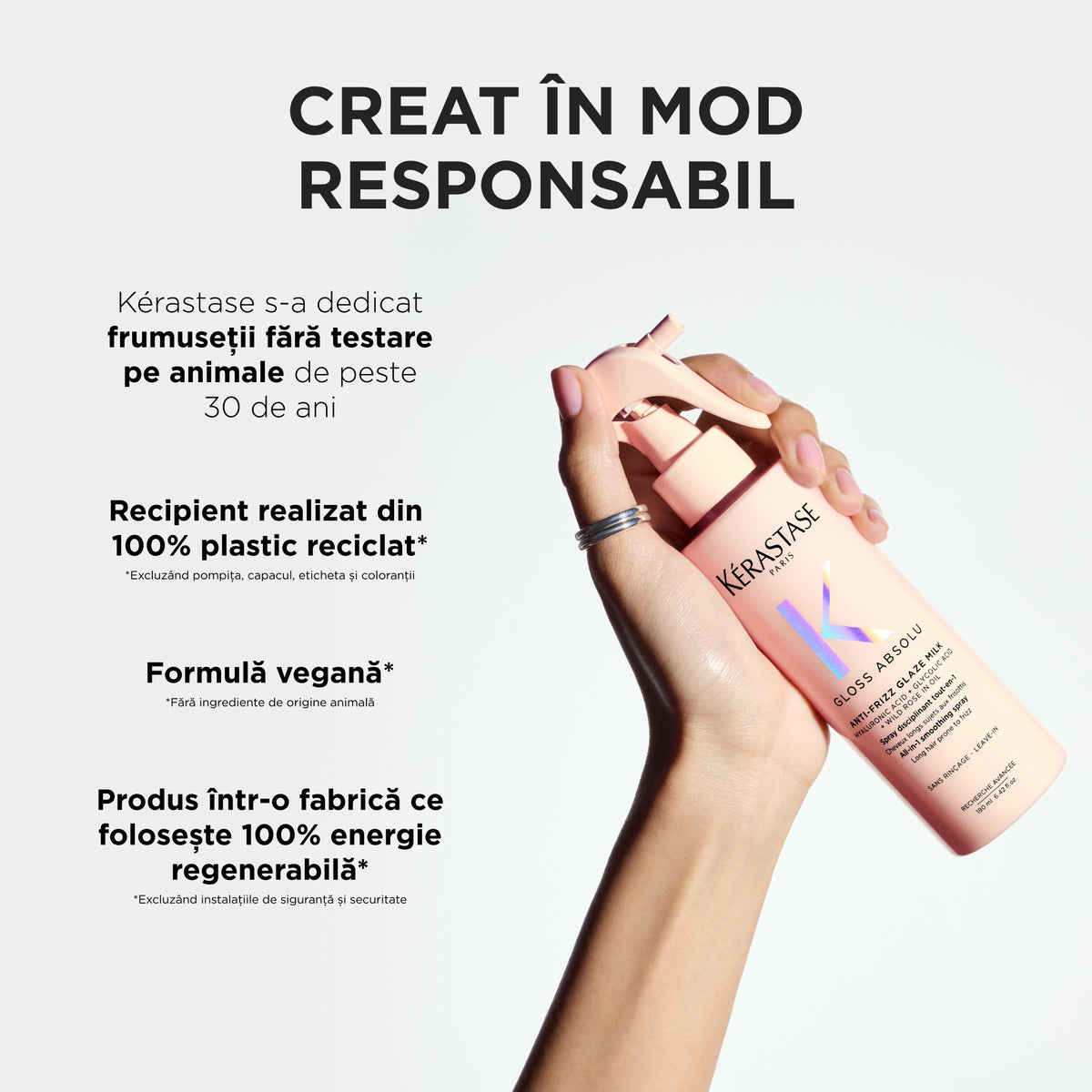 Kerastase Gloss Absolu Glaze Milk Spray 190ml - Spray Fara Clatire Pentru Par Stralucitor si Catifelat
