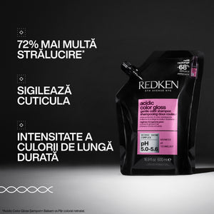 Redken Acidic Color Gloss - Rezerva Sampon Pentru Par Vopsit cu Vitamina E si Arginina 500ml