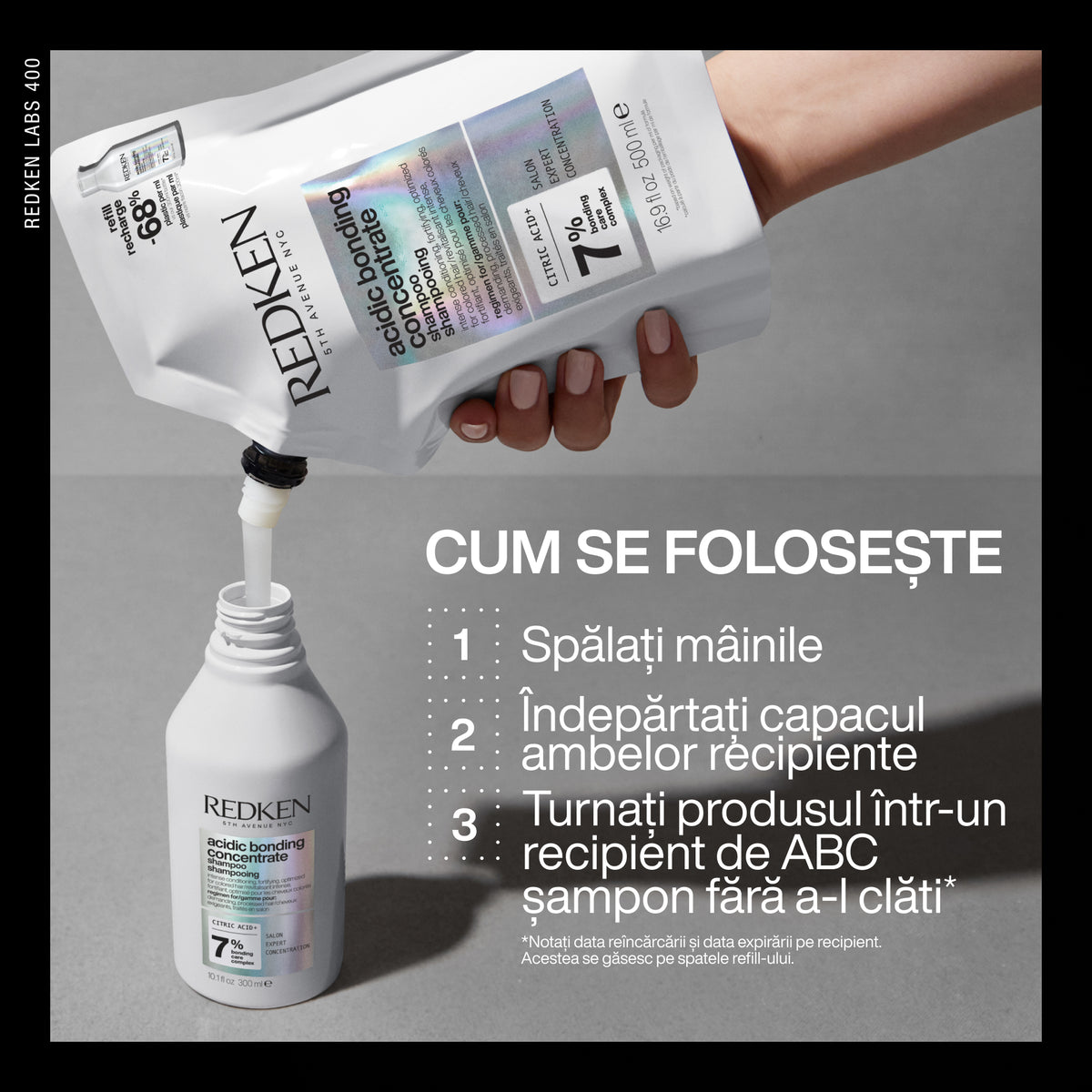 Redken Acidic Bonding Concentrate 500ml - Rezerva Sampon Fortifiant Pentru Par Slab