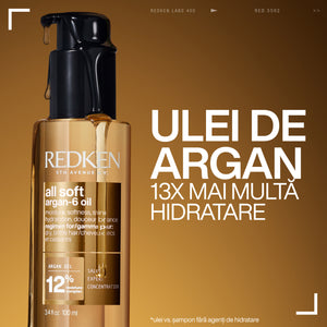 Redken All Soft Argan 6 Oil - Ulei de Argan pentru Par Uscat 100ml