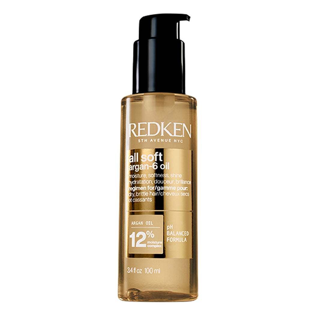 Redken All Soft Argan 6 Oil - Ulei de Argan pentru Par Uscat 100ml