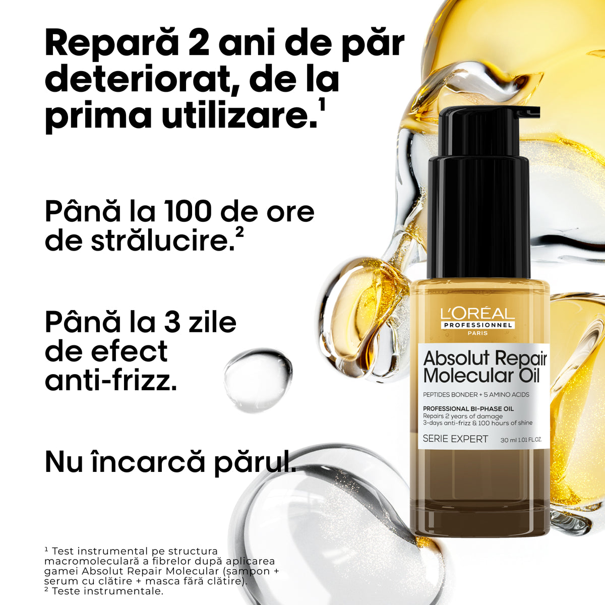 L’Oreal Professionnel SE Absolut Repair Molecular - Ulei Bifazic 30ml - Beauty Lounge