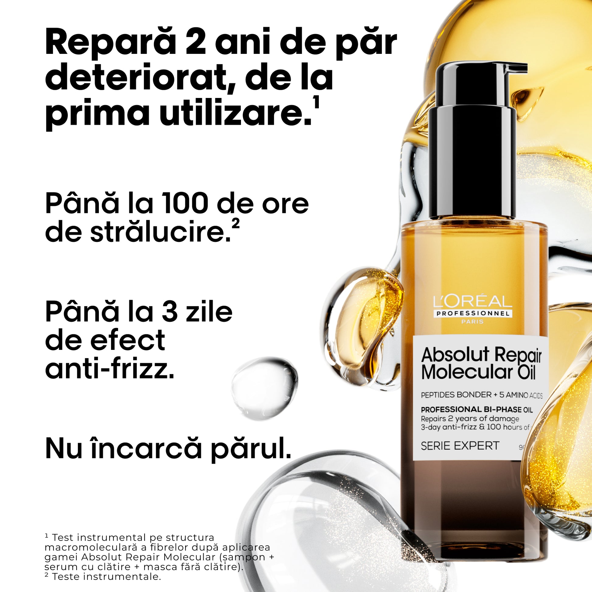 Set L’Oreal Absolut Repair Molecular – Ulei Bifazic 30ml + 90ml - Beauty Lounge