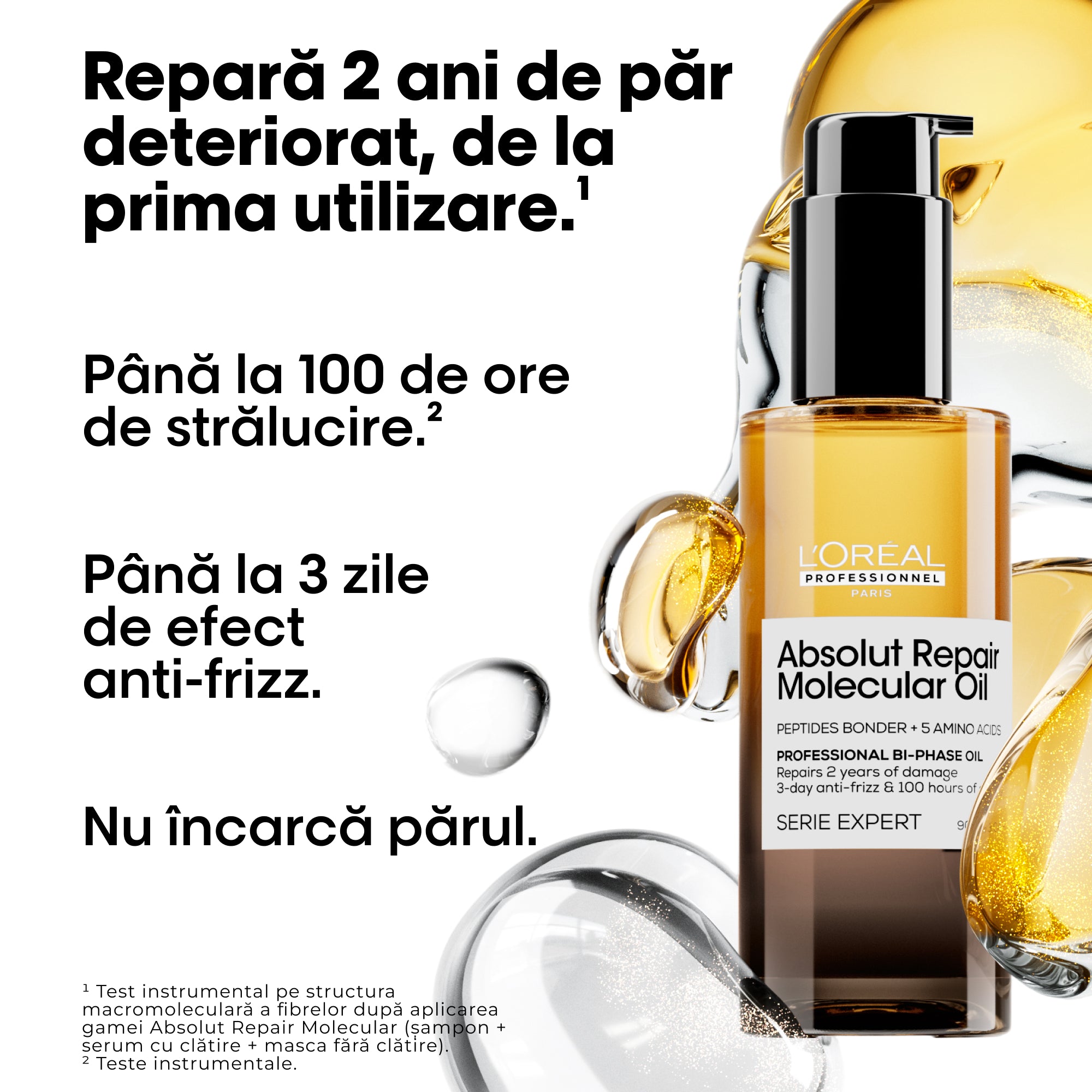 Set L’Oreal Absolut Repair Molecular – Ulei Bifazic 30ml + 90ml - Beauty Lounge