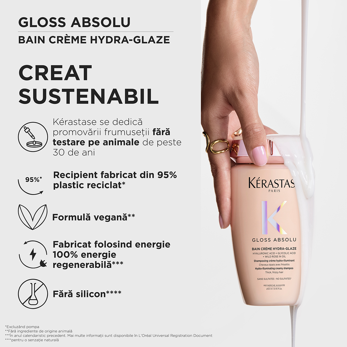 Kerastase Gloss Absolu Bain 250ml -  Sampon Pentru Par Gros Anti-Frizz - Beauty Lounge