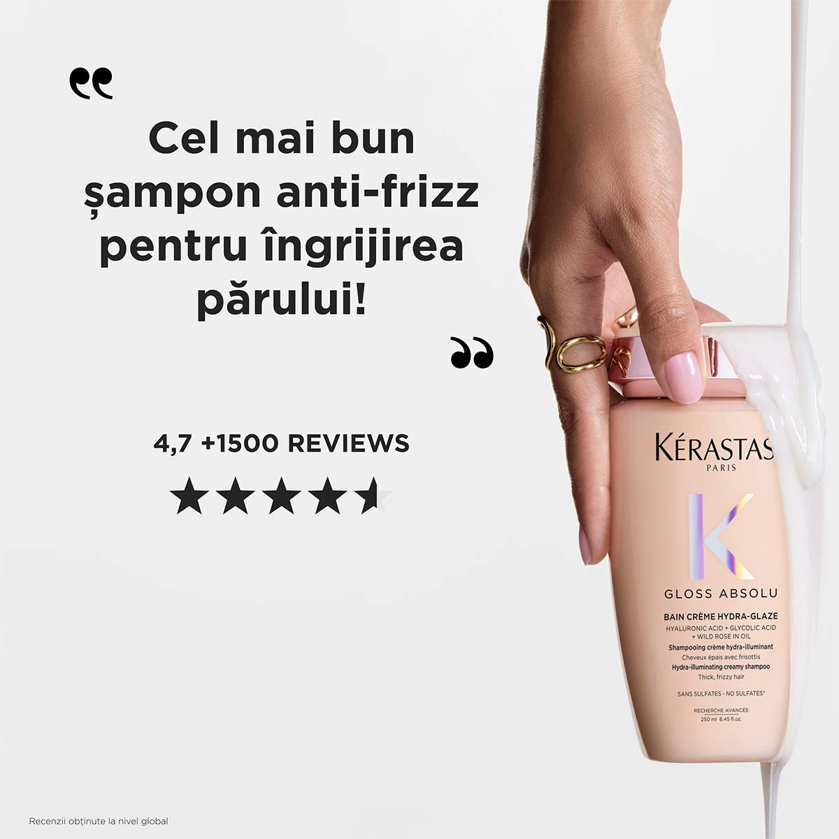 Kerastase Gloss Absolu Bain 250ml -  Sampon Pentru Par Gros Anti-Frizz - Beauty Lounge